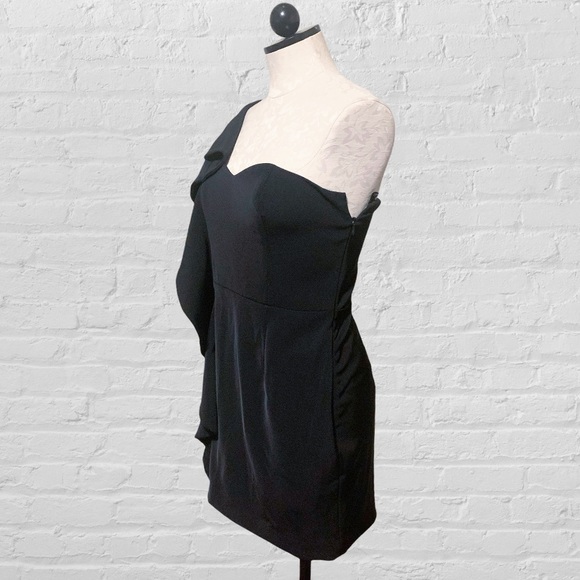 Laundry by Shelli Segal Black One Shoulder Dress 4 - Picture 6 of 10